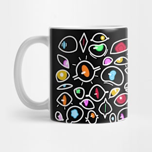 Many colorful eyes Mug